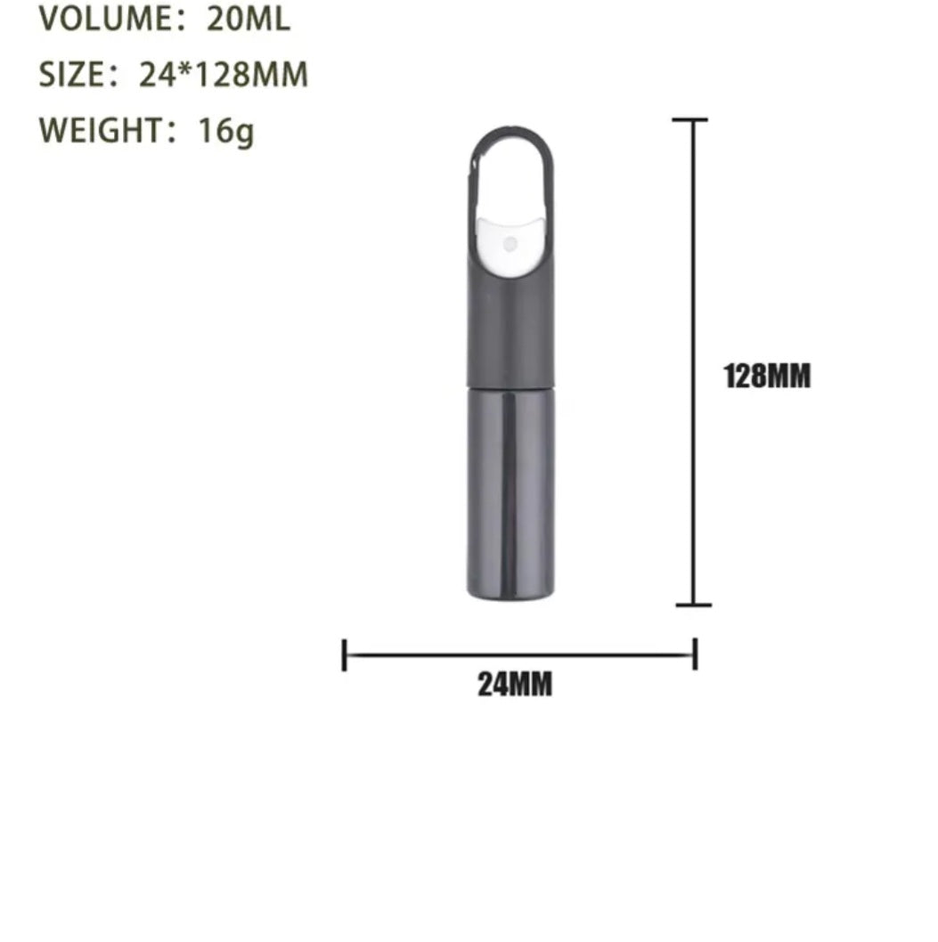 20Ml plastic refill perfume bottle (black color-1pc)