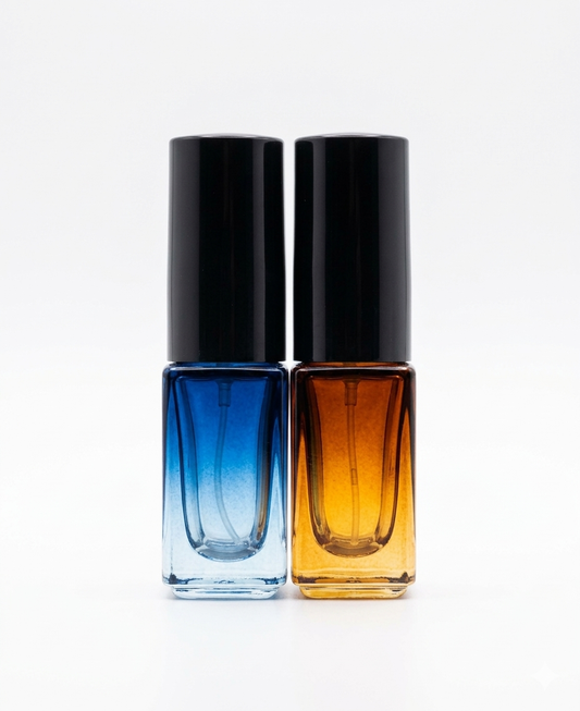 3 ML perfume glass (blue & brown) (12 pcs)