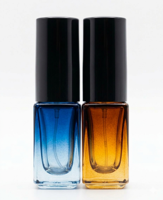5 ML perfume glass (blue & brown (12 pcs)